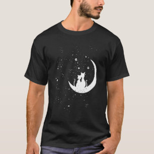 Cat On Moon Lazy Halloween Costume Cute Kitty Kitt T-Shirt