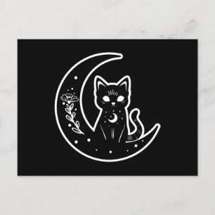 Cat on Moon Postcard