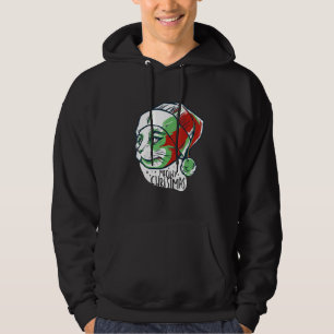 Cat On Santa Hat Meow Christmas Hoodie
