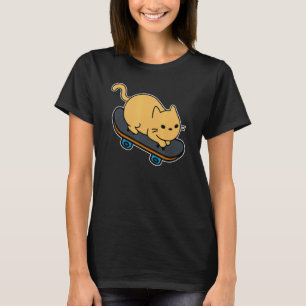 Cat on Skateboard Smooth Rider Kitten Skateboarder T-Shirt