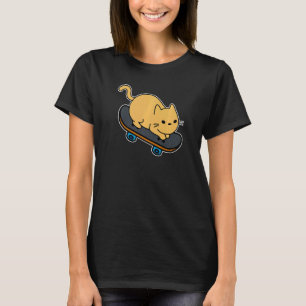 Cat on Skateboard Smooth Rider Kitten Skateboarder T-Shirt