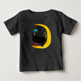 Cat on the moon baby T-Shirt