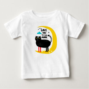 Cat on the moon baby T-Shirt