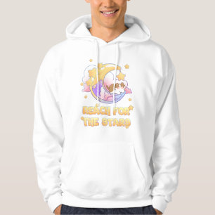 cat on the moon hoodie