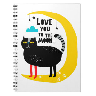 Cat on the moon notebook