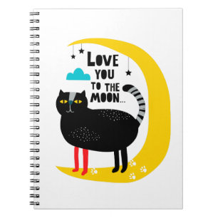 Cat on the moon notebook