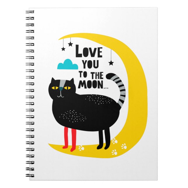 Cat on the moon notebook (Front)