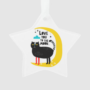 Cat on the moon ornament