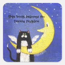 Cat on the Moon Sticker