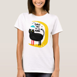 Cat on the moon T-Shirt