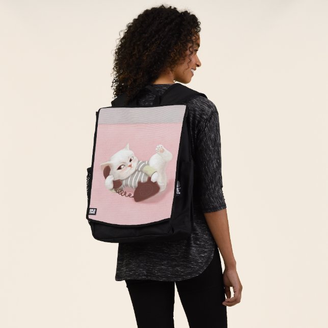 Cat on the Phone Backpack (Worn)