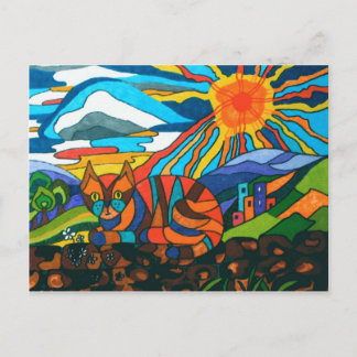 Cat on the Wall Postcard