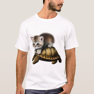 Cat on turtle Copy Copy T-Shirt