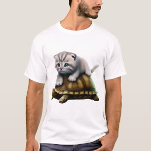 Cat on turtle Copy T-Shirt