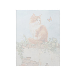 Cat on Wall - 11" x 8.5" Notepad