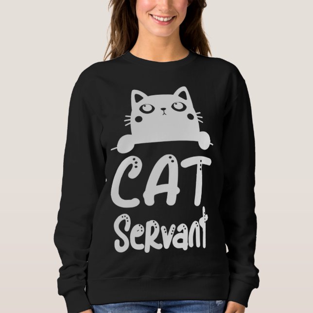 Cat operation  cat owner motif sweatshirt (Front)