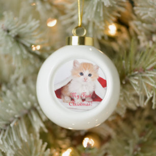 Cat Ornament My First Christmas