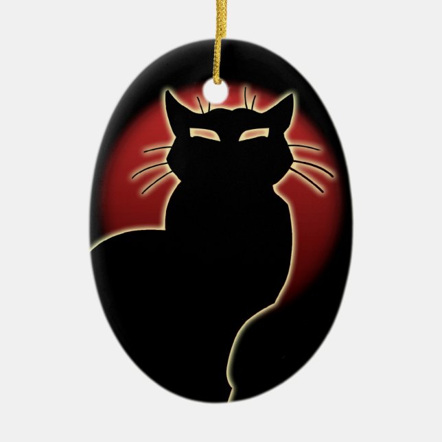 Cat Ornament Personalised Cat Decoration Gift (Front)