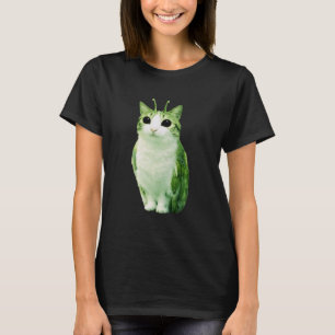 Cat Owl Funny Alien Cat Cursed Internet Trendy Gen T-Shirt
