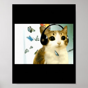 Cat Owl Funny Cursed Internet Trendy Meme Funny Me Poster