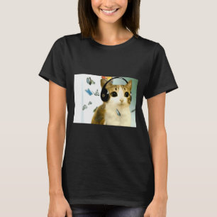 Cat Owl Funny Cursed Internet Trendy Meme Funny Me T-Shirt