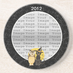 Cat & Owl Halloween Wedding Coaster