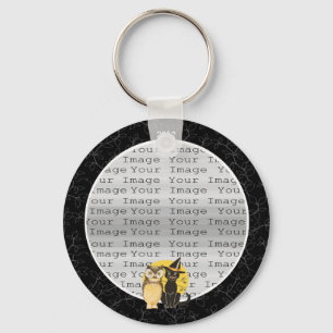 Cat & Owl Halloween Wedding Key Chain