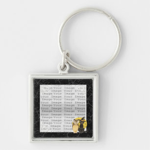 Cat & Owl Halloween Wedding Key Chain