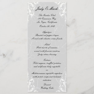 Cat & Owl Halloween Wedding Menu Card