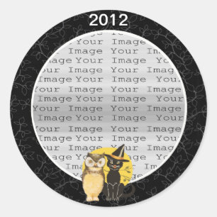 Cat & Owl Halloween Wedding Stickers