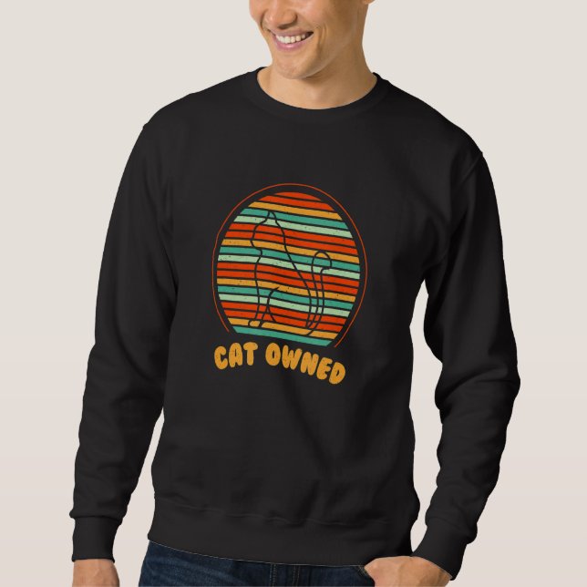 Cat Owned Friends Cat   Buddy Kitten Cat Mum   Sweatshirt (Front)