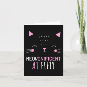 Cat Owner 50th Birthday Cat Lover 50 Years  Card