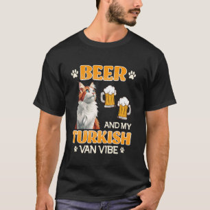 Cat Owner BEER AND TURKISH VAN VIBE Funny Men T-Shirt