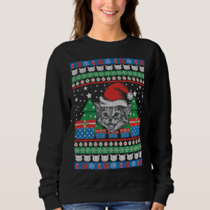 Cat Owner Gifts Ugly Christmas Kitten Paws Xmas Tr Sweatshirt