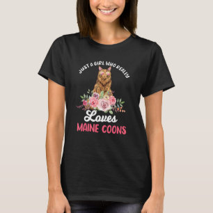 Cat Owner Quote Just A Girl Who Really Loves Maine T-Shirt
