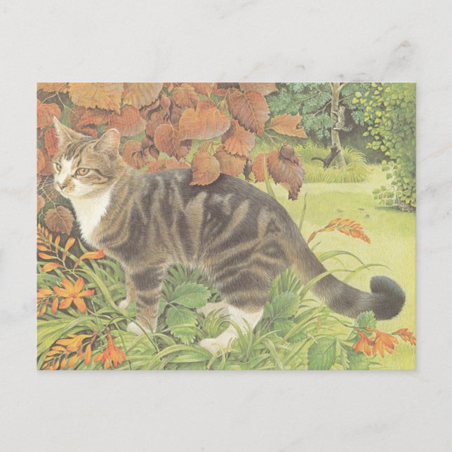 CAT PAINTED POSTCARD (Front)