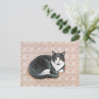 CAT PAINTED POSTCARD
