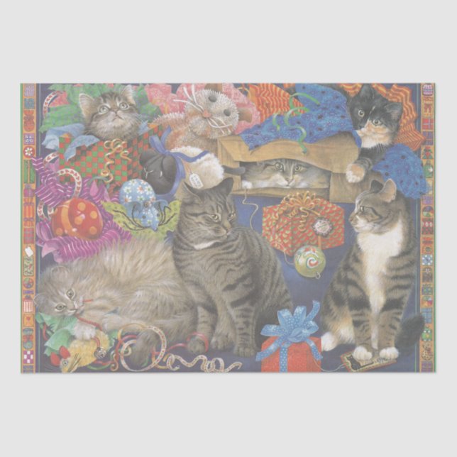 CAT PAINTED TISSUE PAPER (Front)