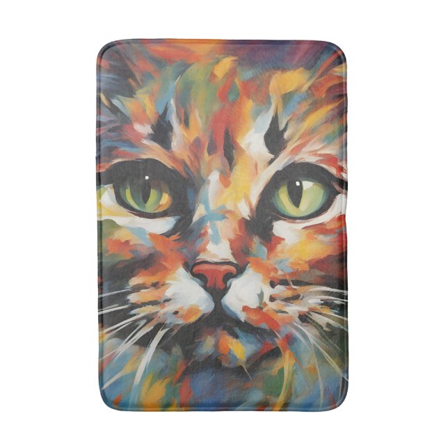 Cat Painting Bath Mat (Front Vertical)