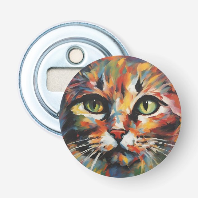 Cat Painting Bottle Opener (Front)