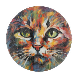Cat Painting Cutting Board