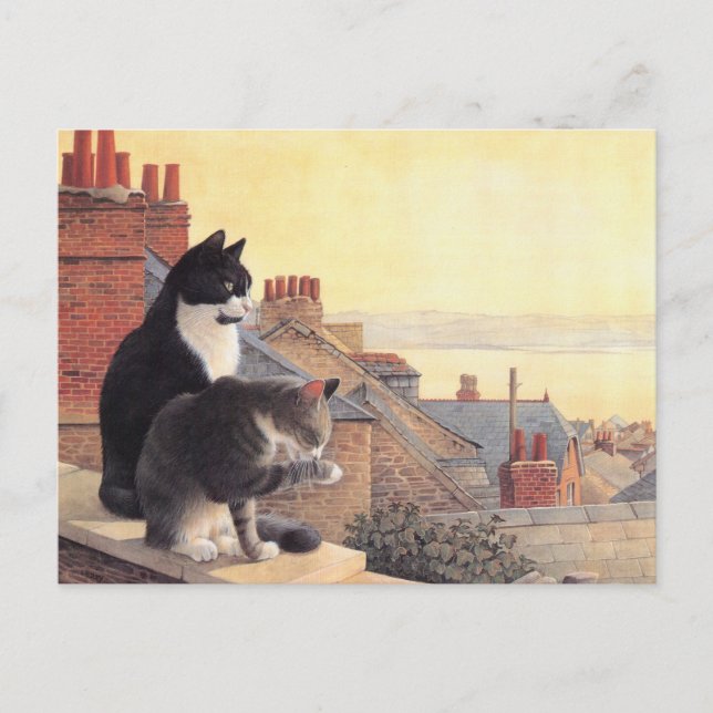 CAT PAINTING  POSTCARD (Front)