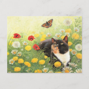 CAT PAINTING Postcard