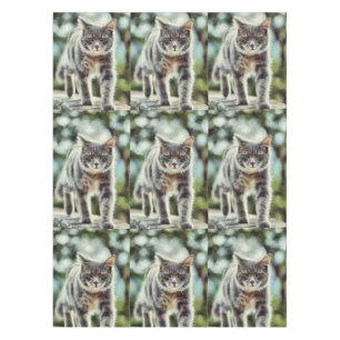 Cat painting tablecloth