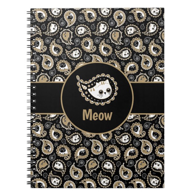 Cat Paisley Notebook (Front)