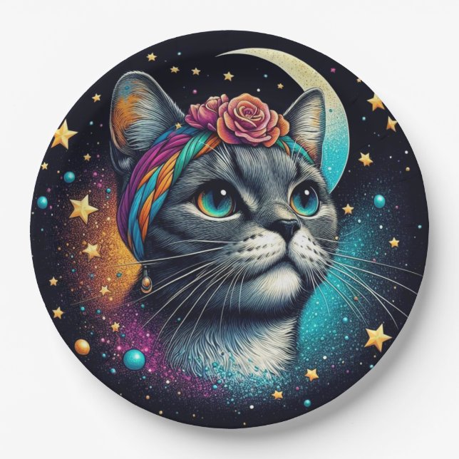 Cat paper plate! paper plate (Front)