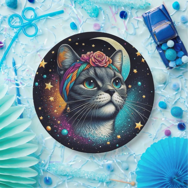 Cat paper plate! plate (Party)