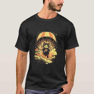 Cat Parachute Skydive Parachuting Skydiving Skydiv T-Shirt