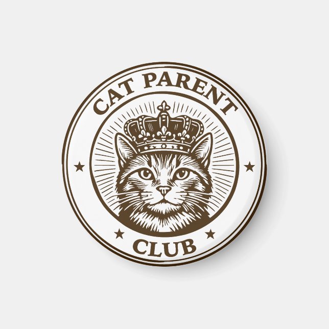 Cat Parent Club – For Humans Owned by Cats Magnet (Front)