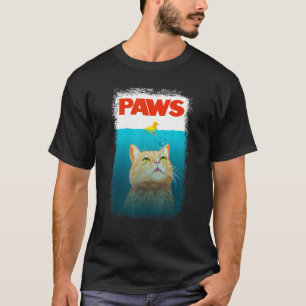 Cat Parody Paws Cat And Yellow Duck Cute Meow Kitt T-Shirt